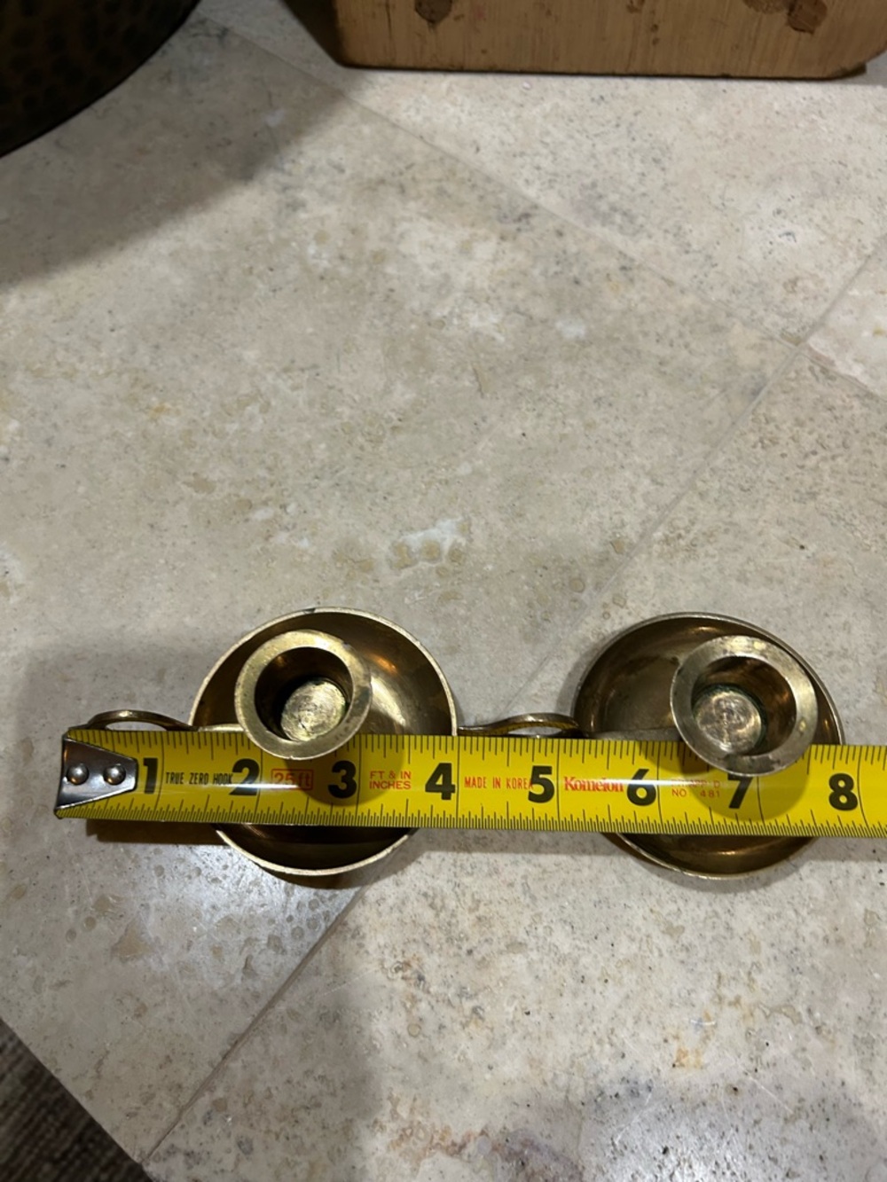 Pair of Vintage Brass Chamber stick Candle Holders - Picture 12 of 15
